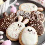 Chocolate Dipped Easter Bunny Sugar Cookies