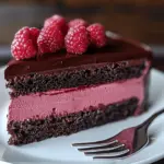 Dark Chocolate Raspberry Mousse Cake