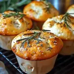 Easy Garlic Rosemary Focaccia Muffins