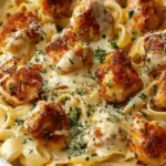 Garlic Butter Chicken Bites with Creamy Pasta