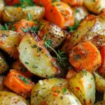 Garlic Herb Roasted Potatoes, Carrots, and Zucchini