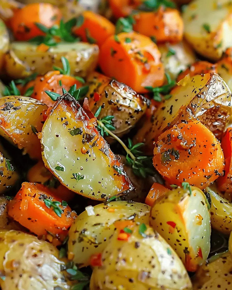 Garlic Herb Roasted Potatoes: Easy Comfort with Carrots and Zucchini