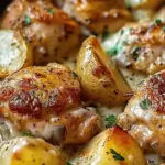 Garlic Parmesan Crockpot Chicken and Potatoes