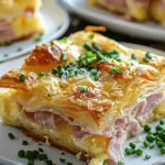 Ham and Cheese Croissant Breakfast Casserole Delight