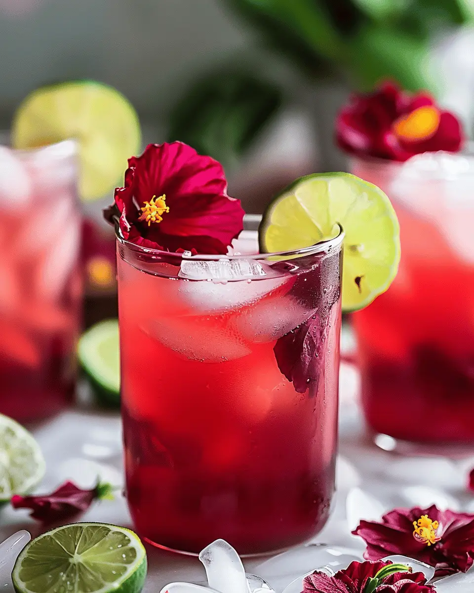 hibiscus iced tea cooler: refreshing twist for summer sips