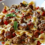 Italian Sausage with Bow Tie Pasta