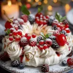 Pavlova Christmas Wreath Cake