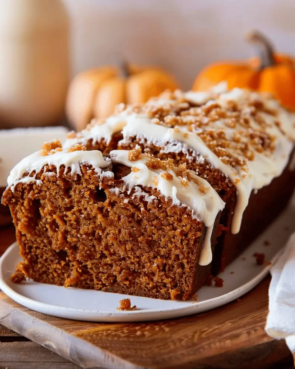 Pumpkin Bread Delight: Easy Recipe with Cream Cheese Frosting