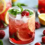 Raspberry Lemon Basil Fizz