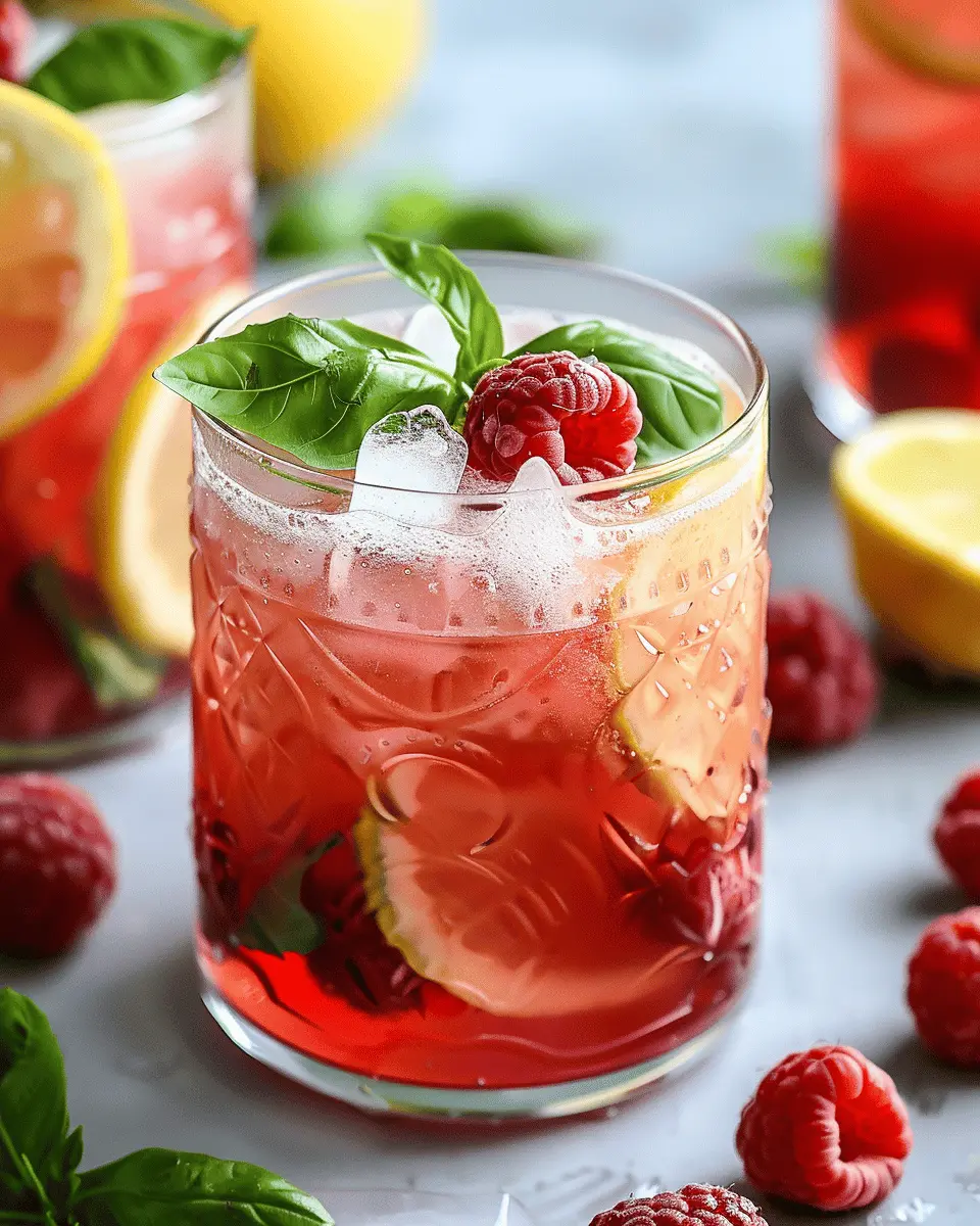 Raspberry Lemon Basil Fizz: A Refreshingly Easy Summer Drink