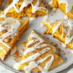 Spiced Pumpkin Scones with Sweet Vanilla Glaze