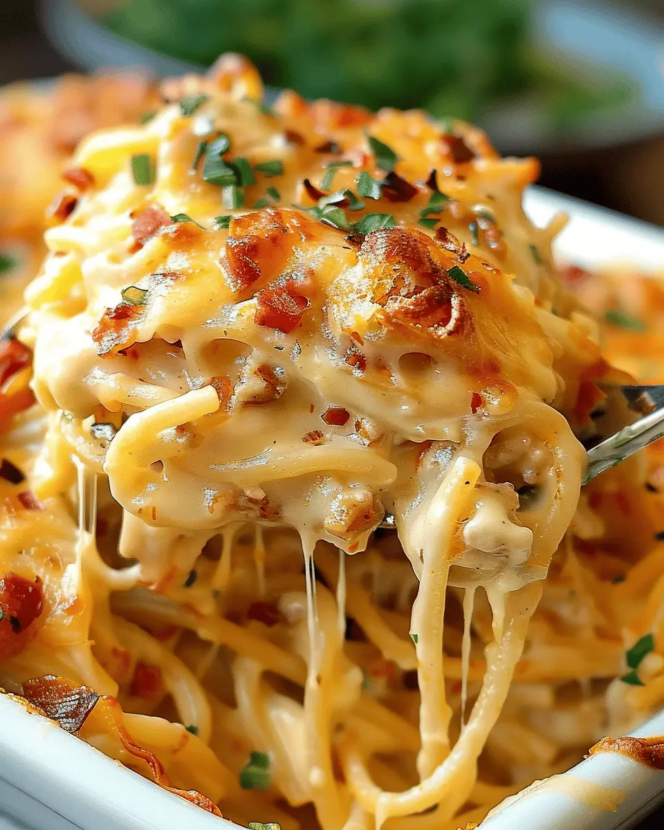 Irresistible Spicy Southern Cheesy Chicken Spaghetti Casserole Delight