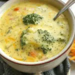High Protein Broccoli Cheddar Soup