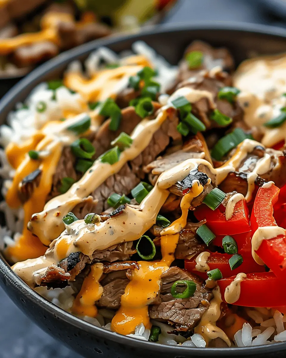 High Protein Philly Cheesesteak Rice Bowls with Turkey Bacon Delight