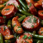 Crockpot Kielbasa and Green Beans