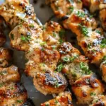 Ranch Garlic Parmesan Chicken Skewers