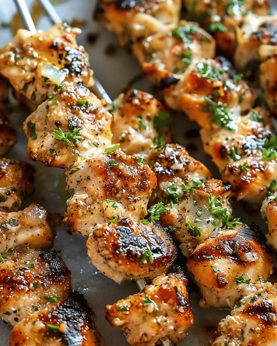 Ranch Garlic Parmesan Chicken Skewers: Easy and Flavorful Dinner