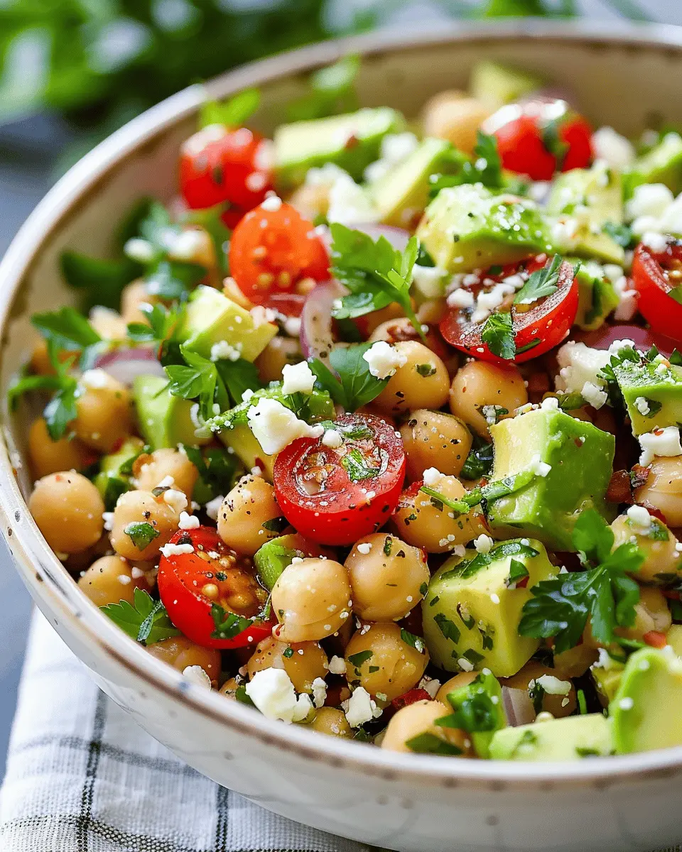 Chickpea Feta Avocado Salad: Easy Recipe for Fresh Flavor
