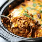 Crockpot Chicken Enchilada Casserole
