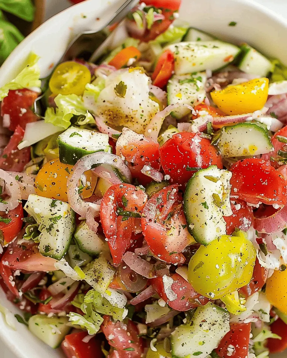 Italian Grinder Salad with Turkey Bacon and Chicken Ham Twist