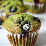 Matcha Blueberry Muffins