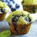 Matcha Blueberry Muffins
