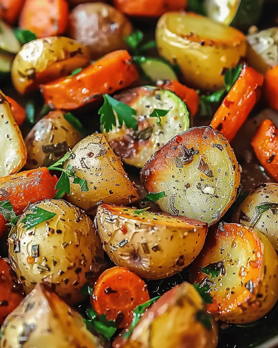Garlic Herb Roasted Potatoes, Carrots, and Zucchini: A Flavorful Delight