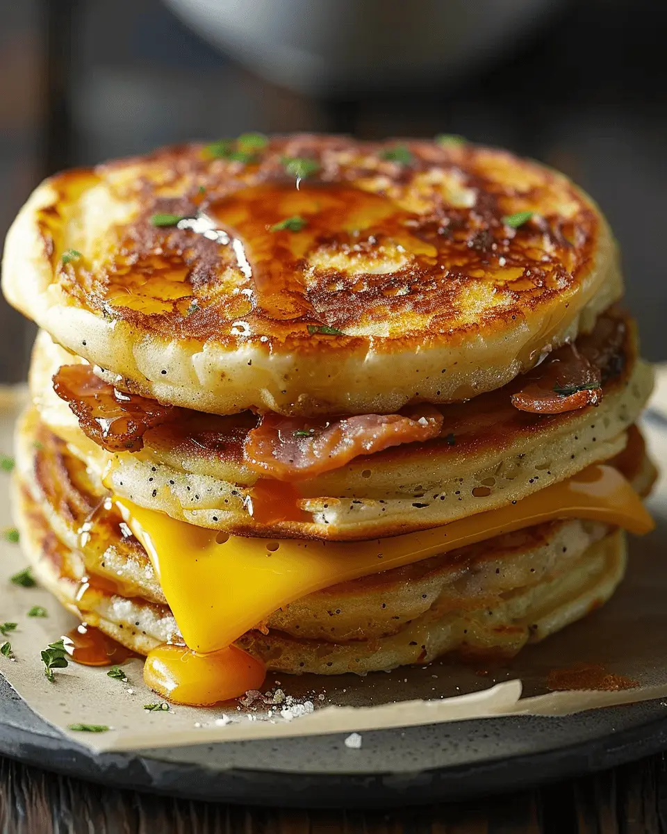 Easy 5-Minute McGriddle Recipe with Turkey Bacon and Chicken Ham