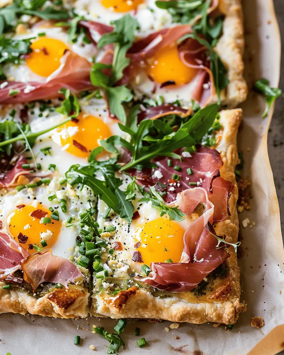 Baked Prosciutto and Egg Breakfast Tart: Easy and Indulgent Delight