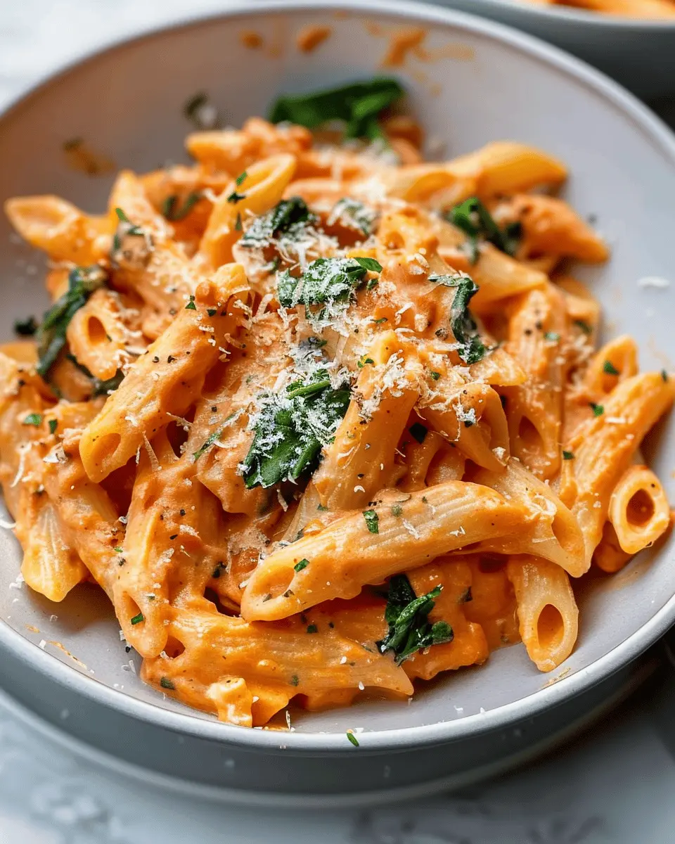 Super Easy Creamy Tomato Pasta with Turkey Bacon Delight