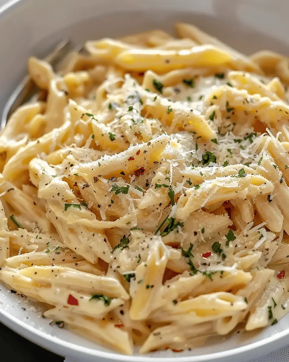 One Pot Creamy Garlic Pasta with Turkey Bacon for Easy Indulgence