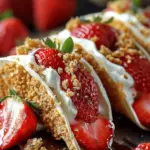 Strawberry Crunch Cheesecake Tacos