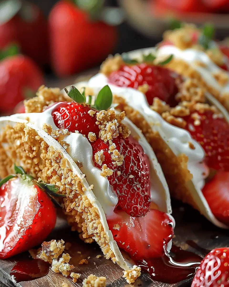 Strawberry Crunch Cheesecake Tacos: Easy Indulgence for Everyone