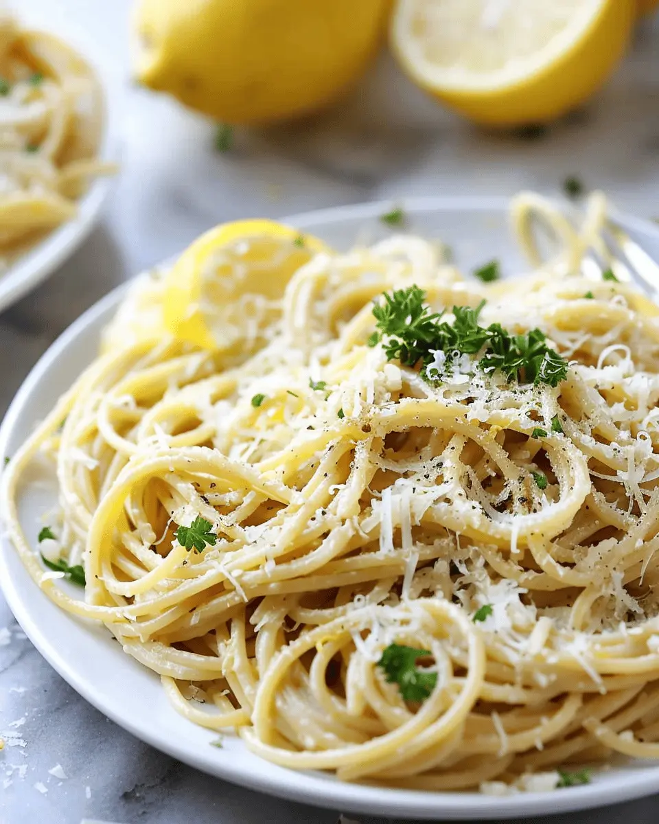 Simple Lemon Parmesan Pasta: A Quick and Zesty Delight for All