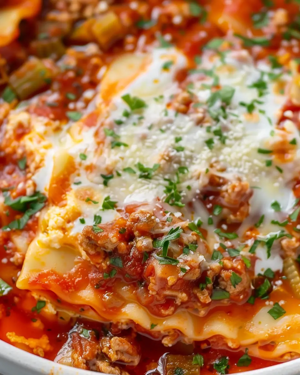 Crockpot Lasagna Soup: Easy Comfort Food with Turkey Bacon