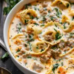 Creamy Sausage Tortellini Soup