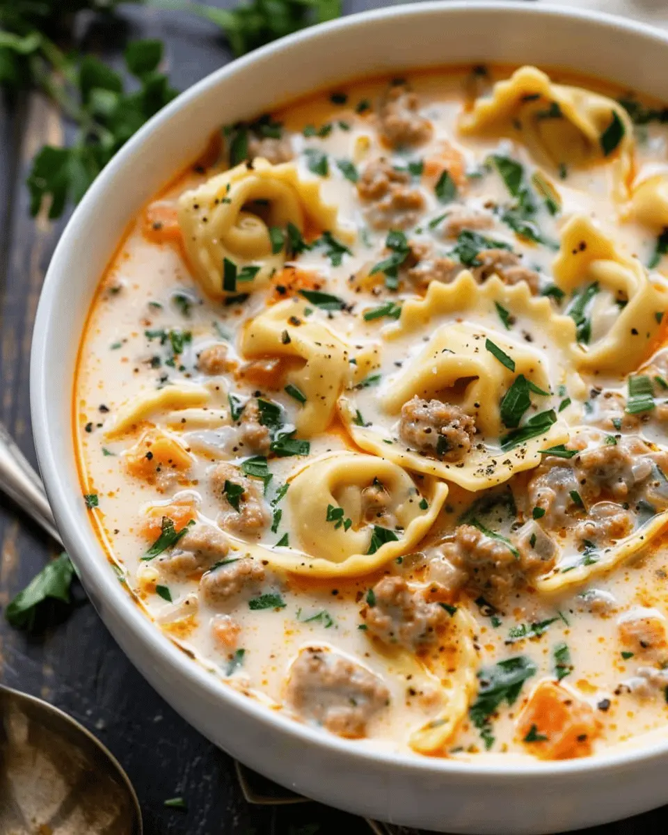 Creamy Sausage Tortellini Soup: A Cozy, Indulgent Recipe Delight