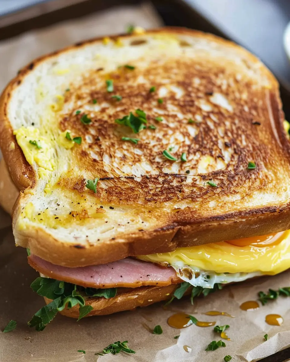 Egg and Ham Sandwich: Easy Chicken Ham and Turkey Bacon Delight