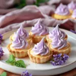 Mini Lemon Tart with Lilac Meringue