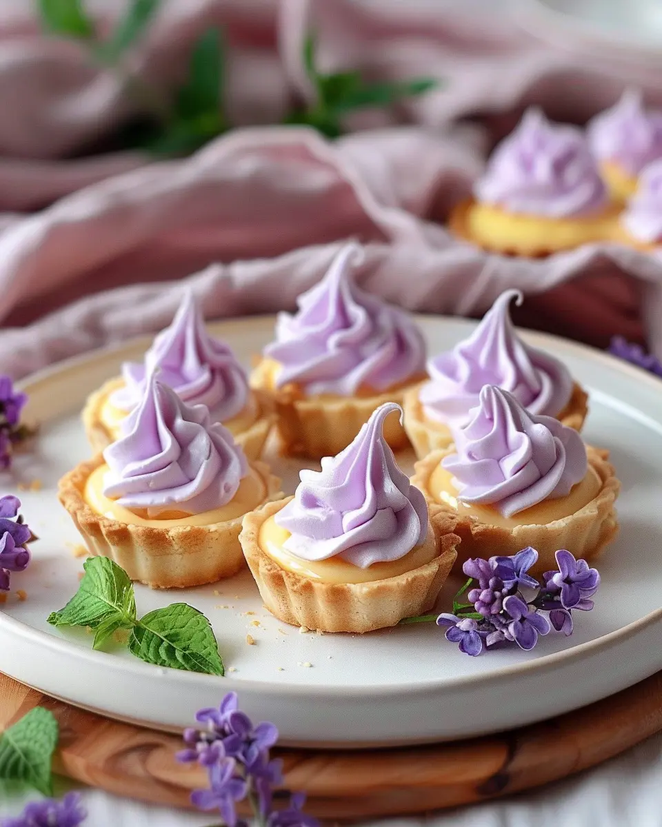 Mini Lemon Tart with Lilac Meringue: A Refreshingly Indulgent Treat