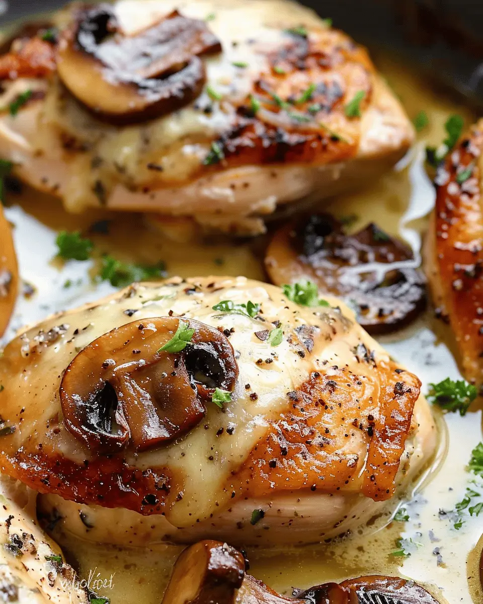 Cheesy Garlic Butter Mushroom Stuffed Chicken: A Juicy Delight