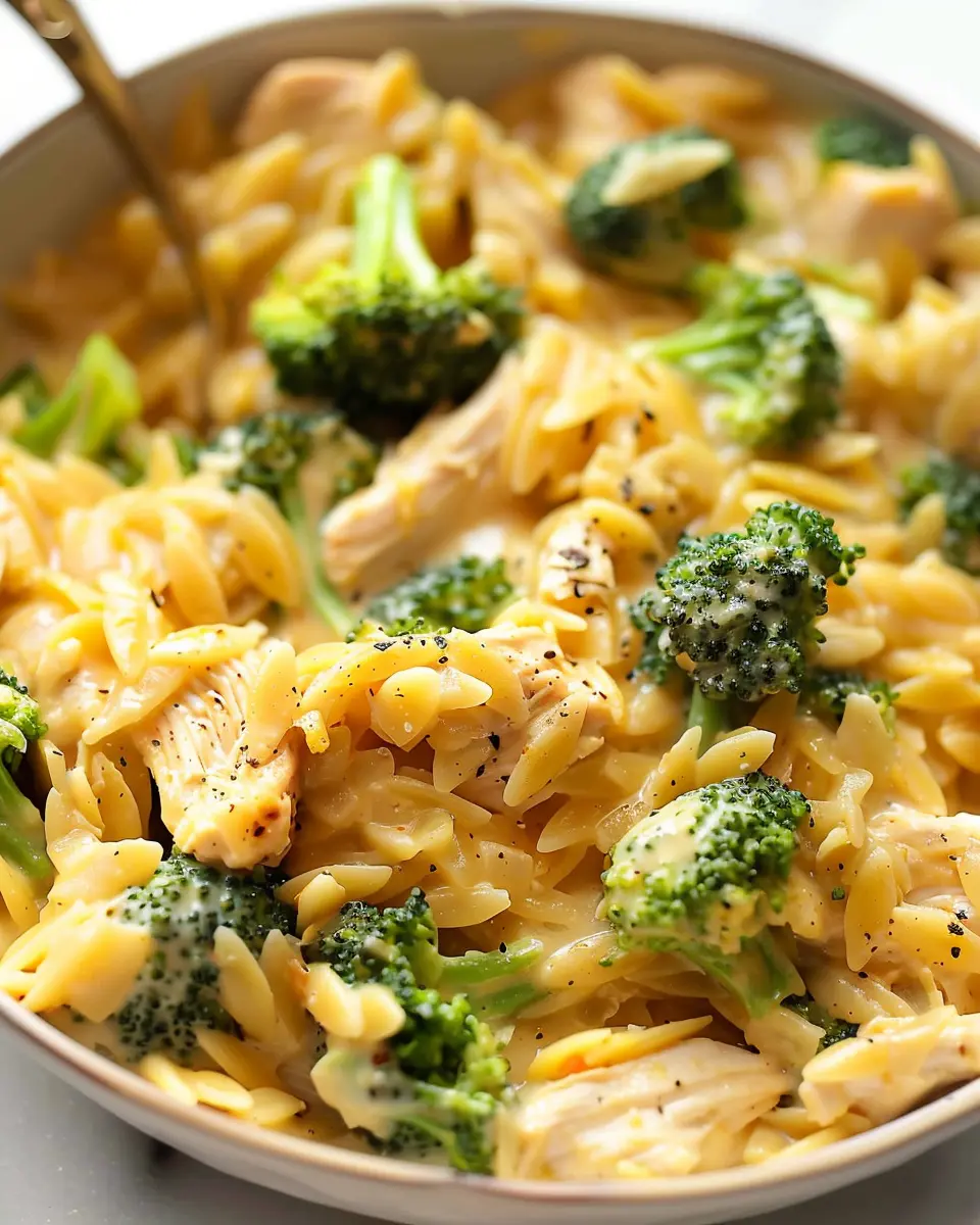 Cheesy Chicken Broccoli Orzo: An Easy Family Favorite Recipe