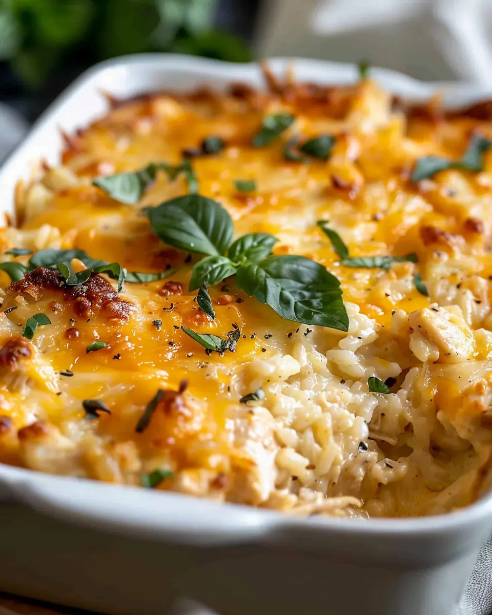 cheesy chicken and rice casserole