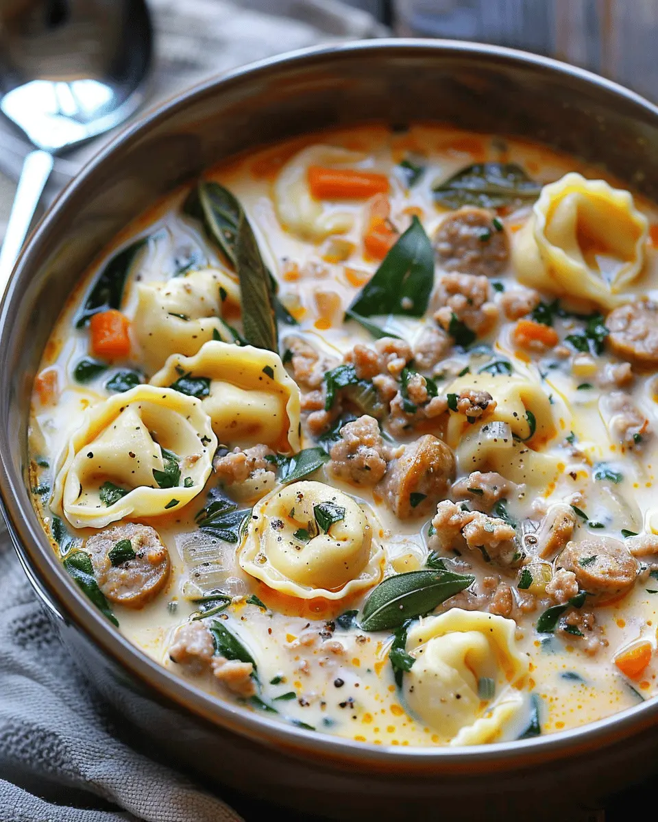 Creamy Sausage Tortellini Soup: The Best Cozy Comfort Dish