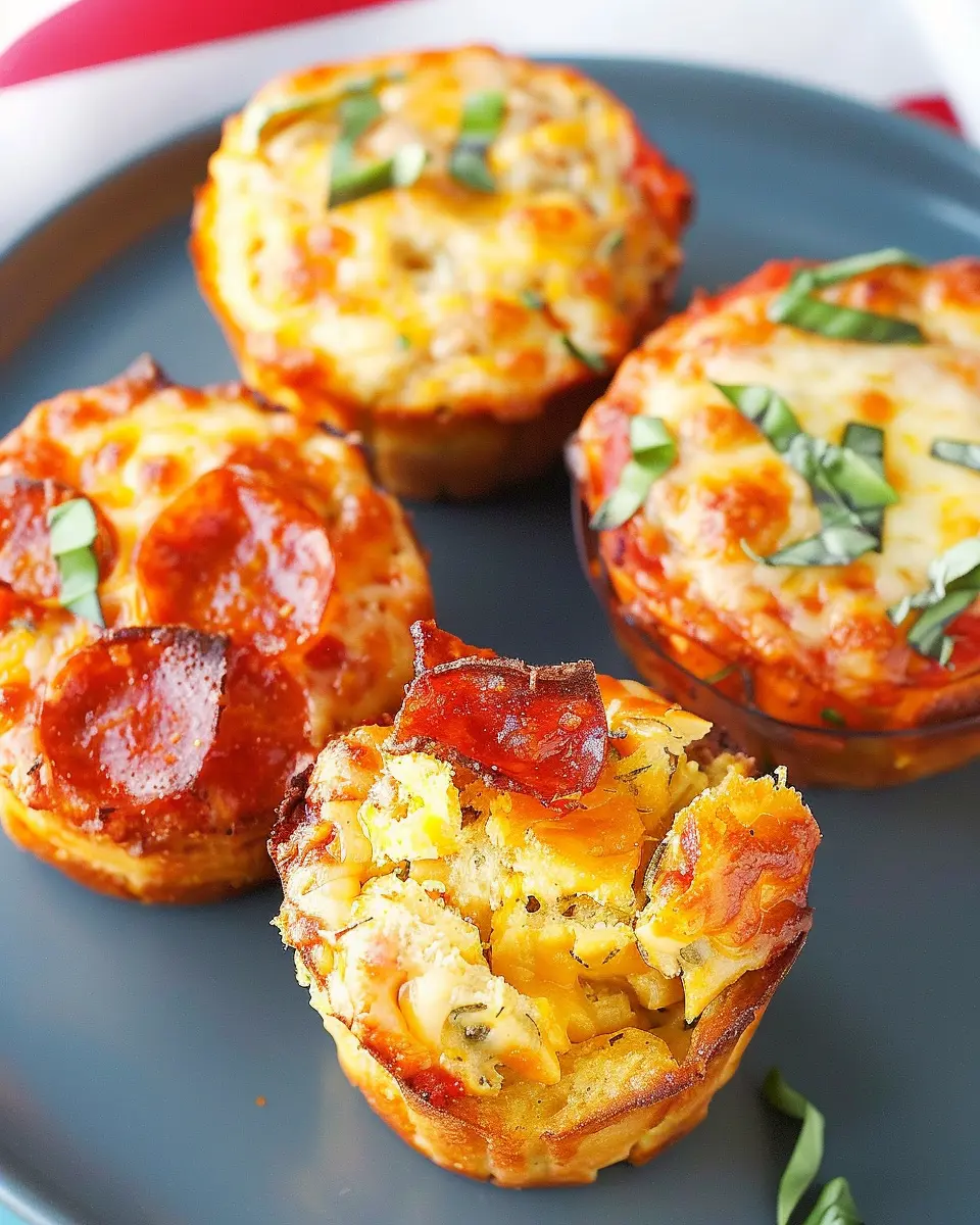 Easy-Peasy Cheesy Pizza Muffins: A Delicious Twist with Turkey Bacon