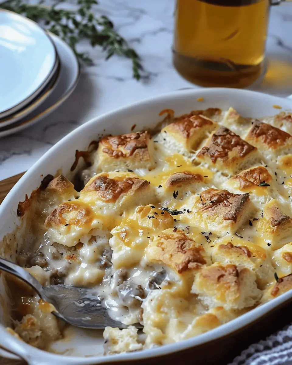 Biscuits and Gravy Casserole: Irresistibly Easy Turkey Bacon Twist