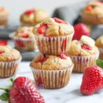 Healthy Strawberry Banana Yogurt Muffins
