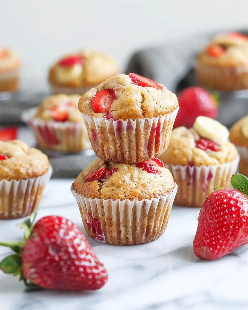Healthy Strawberry Banana Yogurt Muffins for Guilt-Free Indulgence