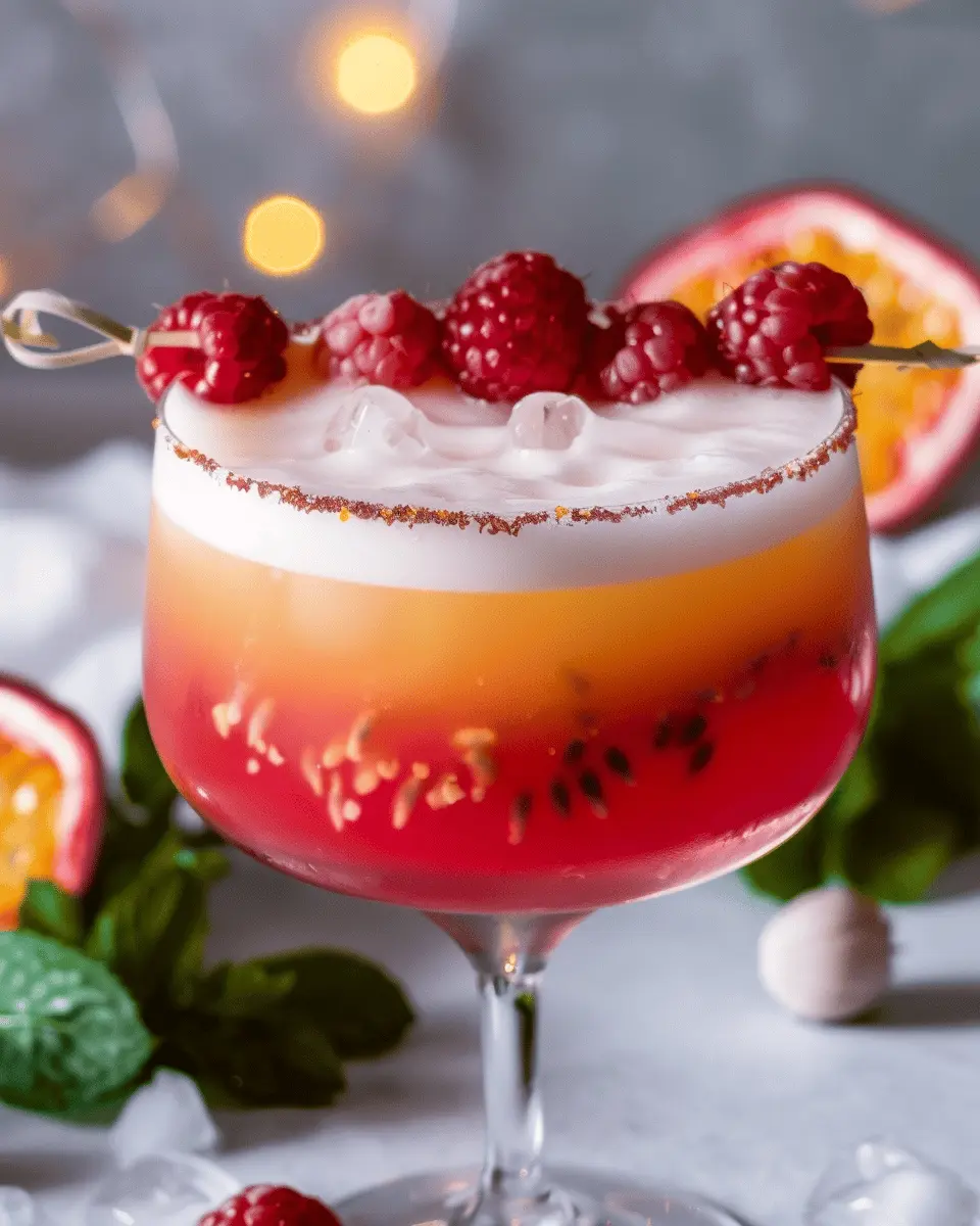 Raspberry Passionfruit Tequila Sour: A Refreshing Summer Treat