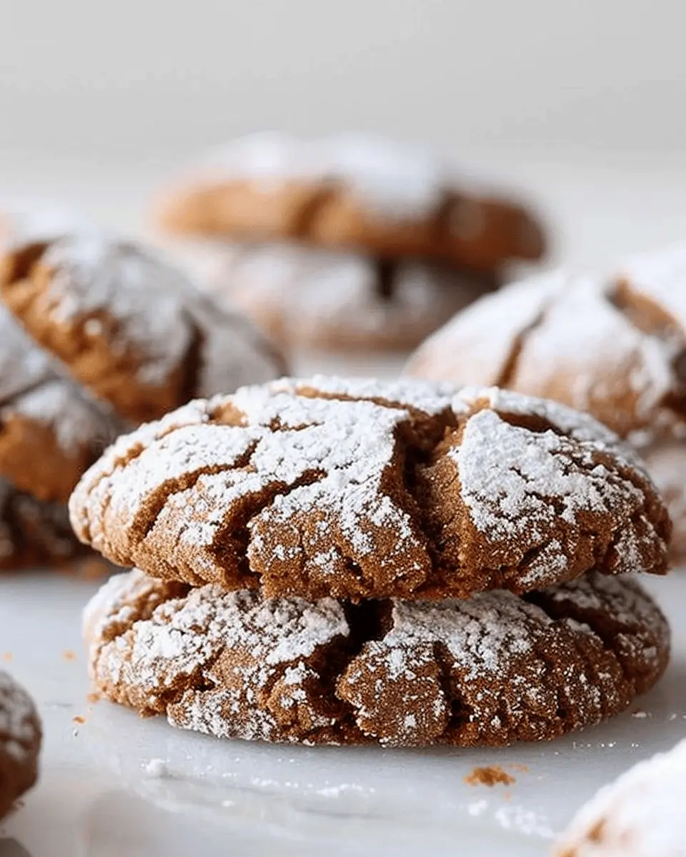 Soft and Spiced Gingerbread Crinkle Cookies: A Cozy Delight